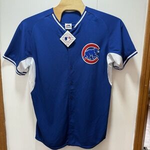Majestic Men's Chicago Cubs Jersey Blue Size XL NEW WITH‎ TAGS